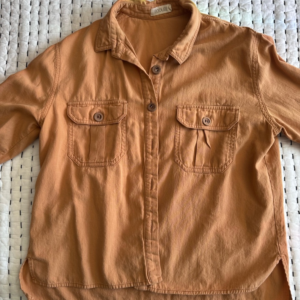 Orange Button-Up Shirt